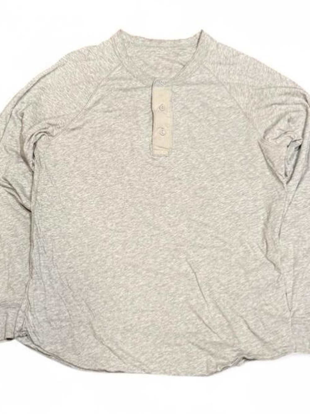 Y2K Gap Henley Quarter Button Grey Longsleeve Shirt